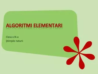 algoritmi elementari