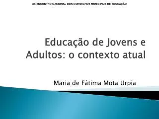 educa o de jovens e adultos o contexto atual