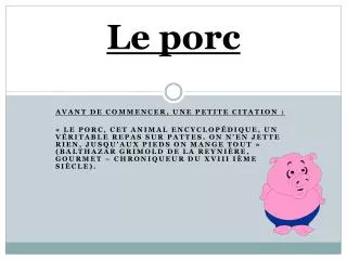 le porc
