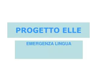 progetto elle