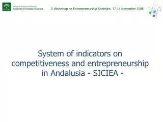 II Workshop on Entrepreneurship Statistics. 17-18 November 2008