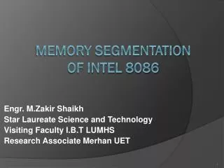 Memory Segmentation of Intel 8086