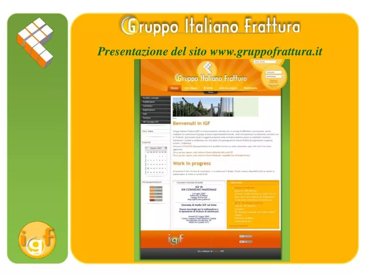 presentazione del sito www gruppofrattura it