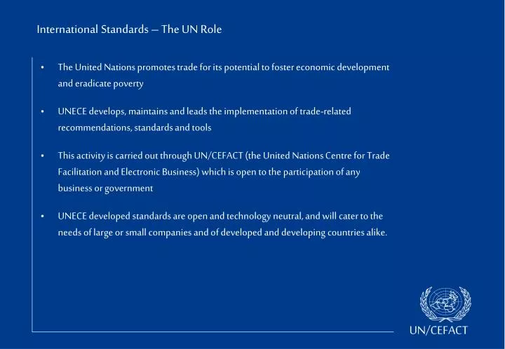 international standards the un role