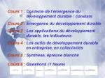 Cours 1 : Contexte de l’émergence du développement durable : constats - slide 1