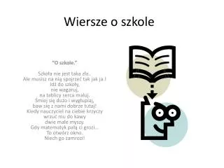 w iersze o szkole