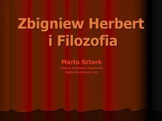 zbigniew herbert i filozofia