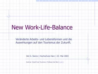 new work life balance