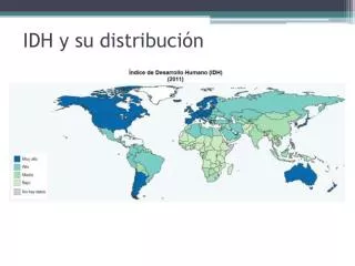 idh y su distribuci n