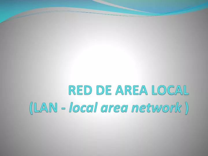 red de area local lan local area network
