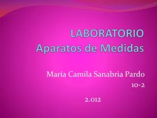 laboratorio aparatos de medidas