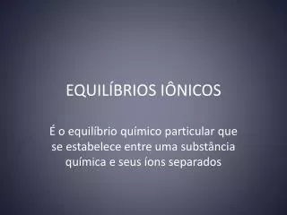 equil brios i nicos