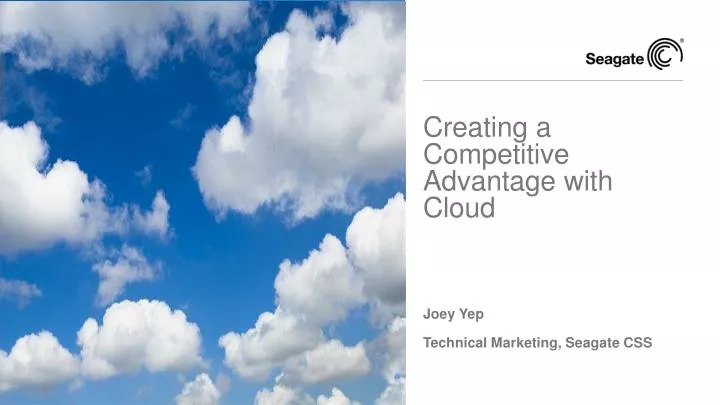 creating a competitive advantage with cloud
