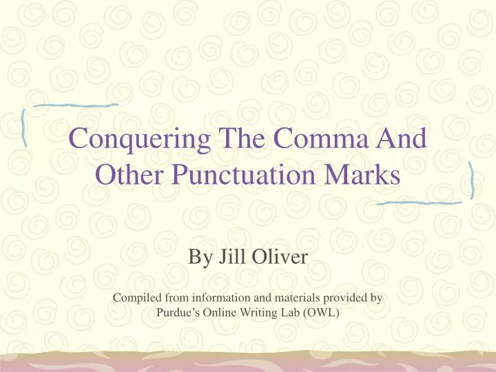 conquering the comma and other punctuation marks