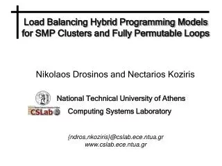 Load Balancing Hybrid Programming Models for SMP Clusters and Fully Permutable Loops