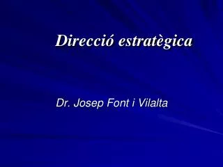 direcci estrat gica