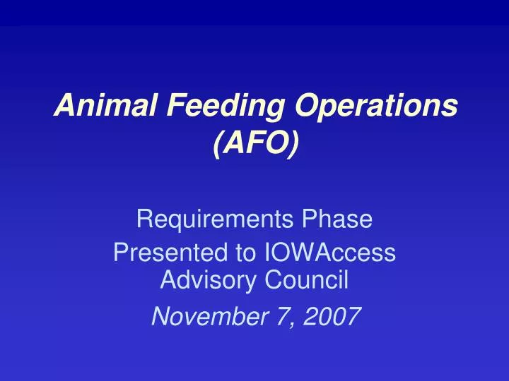 animal feeding operations afo