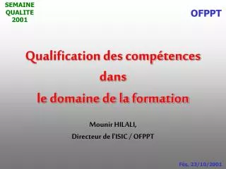 semaine qualite 2001