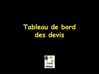 tableau de bord des devis