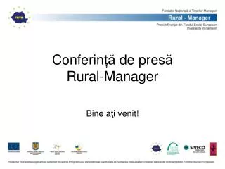 conferin de pre s rural manager