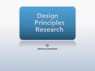 Design Principles Research