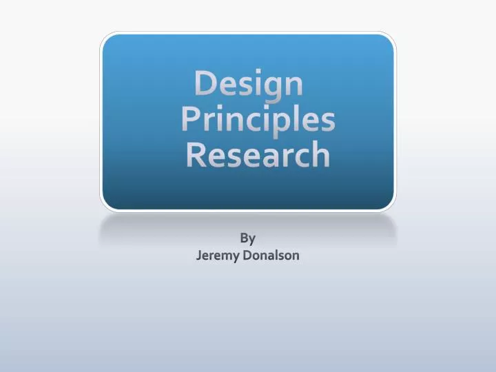 design principles research