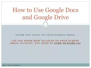 How to Use Google Docs and Google Drive