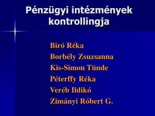 p nz gyi int zm nyek kontrollingja
