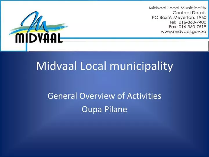 midvaal local municipality