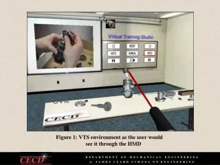 Figure 1: VTS environment as the user would see it through the HMD