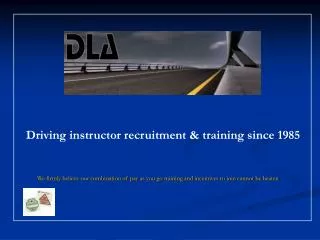 Driving instructor recruitment &amp; training since 1985