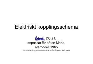 elektriskt kopplingsschema