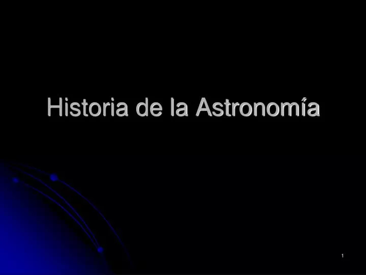 historia de la astronom a