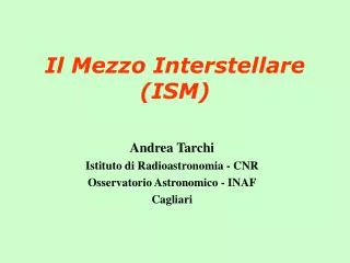 il mezzo interstellare ism