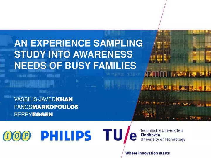 an experience sampling study into awareness needs of busy families