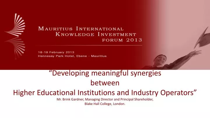 developing meaningful synergies between higher educational institutions and industry operators