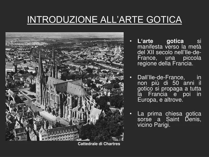 introduzione all arte gotica