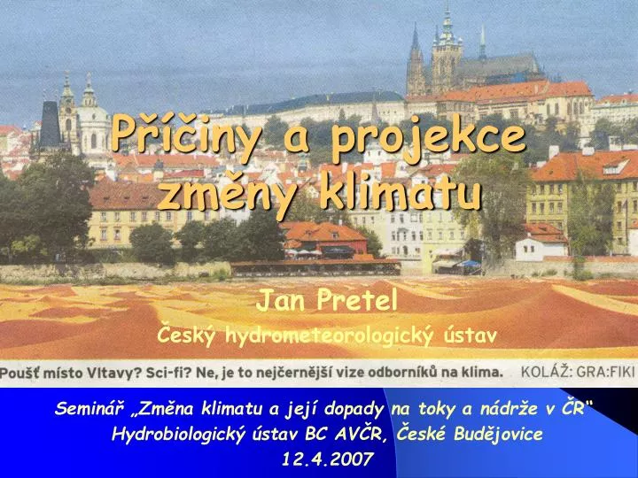 p iny a projekce zm ny klimatu