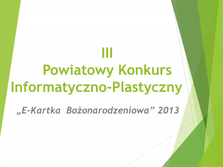 iii powiatowy konkurs informatyczno plastyczny