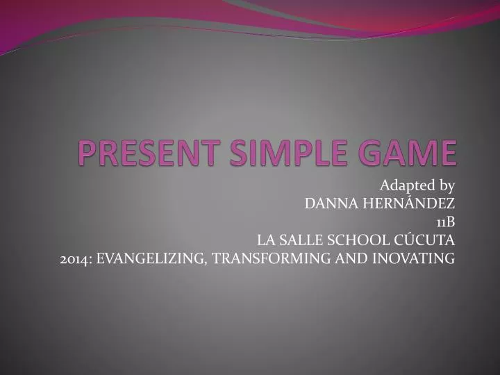 present simple game