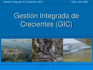 gesti n integrada de crecientes gic