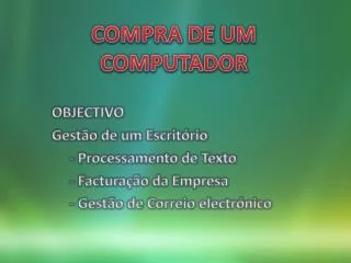 compra de um computador