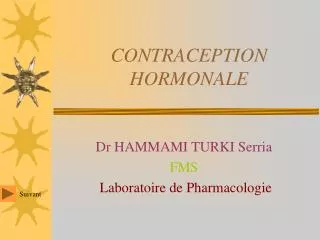 contraception hormonale