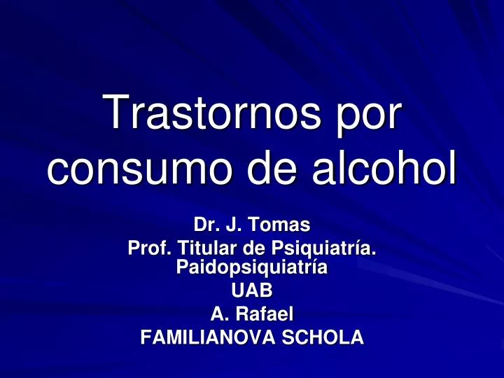 trastornos por consumo de alcohol