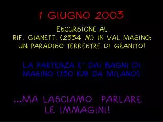 1 giugno 2003