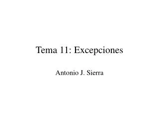 tema 11 excepciones