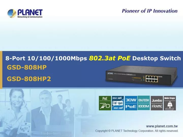 8 port 10 100 1000mbps 802 3at poe desktop switch