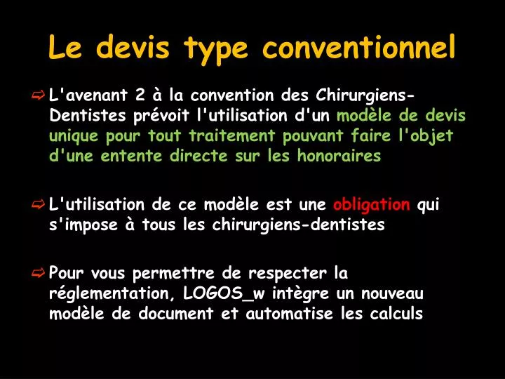 le devis type conventionnel