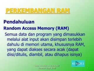 perkembangan ram