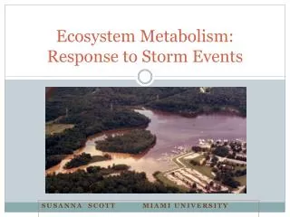 Ecosystem Metabolism: Response to Storm Events